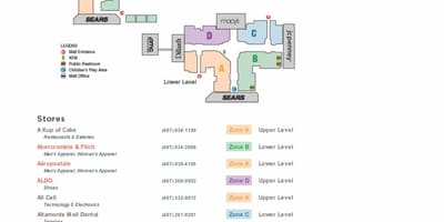 Карта тржног центра altamonte